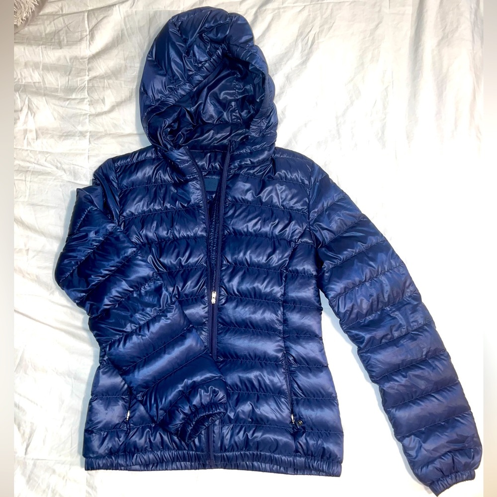 Lacoste Blue Puffer Coat Size 38 Women’s